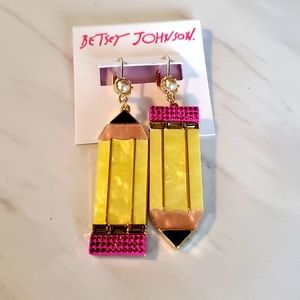 BETSEY JOHNSON Pencil Mismatch Earrings